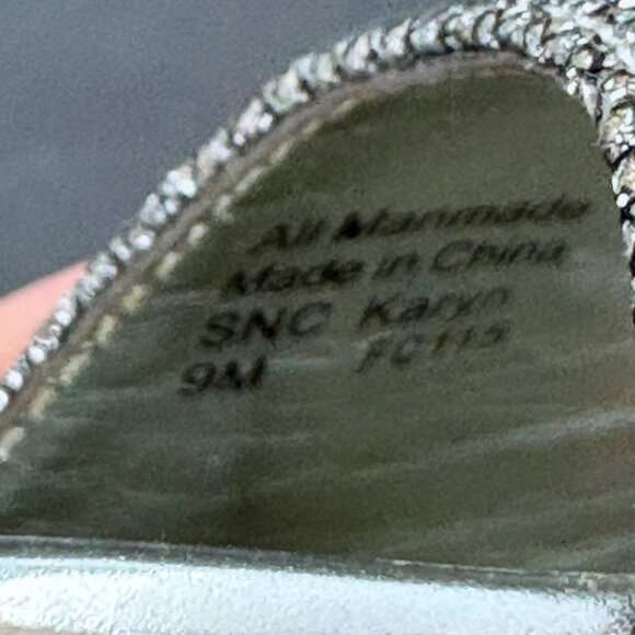 Style & Co High Heels Women’s 9M Karyn Silver Glitter Strappy Platform Stilettos - Picture 5 of 16